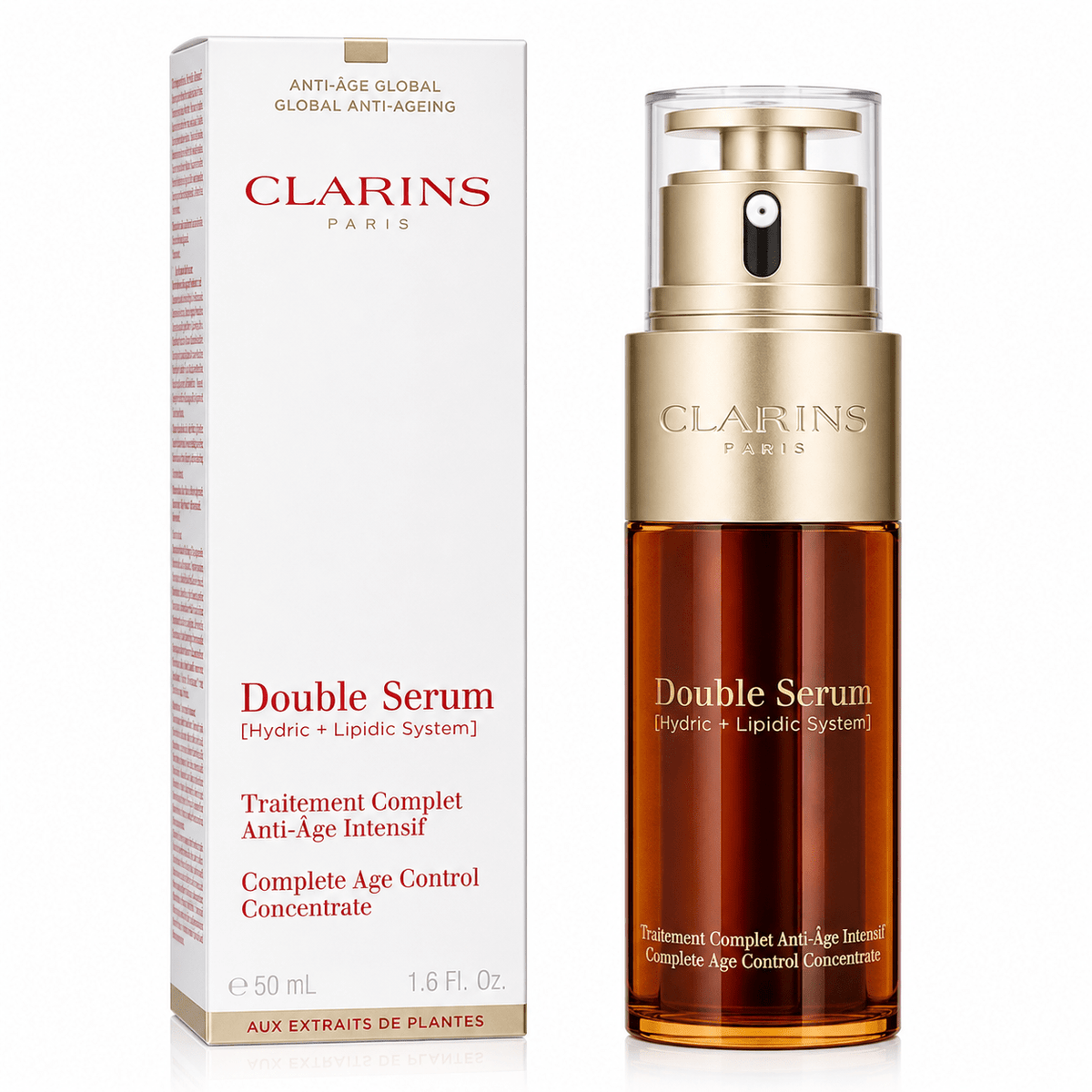 Clarins Double Serum Anti Age Complete Age Control Concentrate 1.6 oz NIB - Mugg Nest