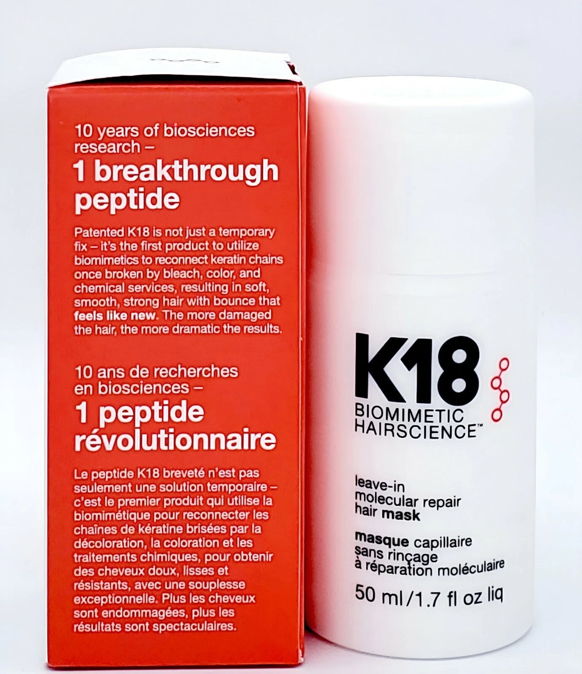 K18 Leave-In Molecular Repair Hair Mask FULL SIZE 50ml/1.7oz. RP$75 NEW!! - Mugg Nest