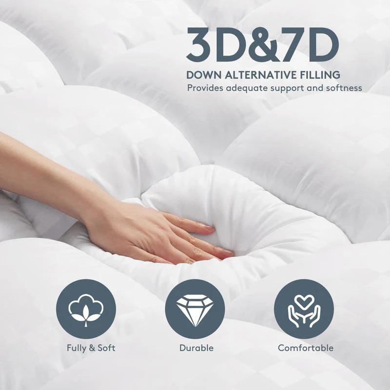 Premium Quilted 1000GSM Luxury Extra Thick Mattress Topper